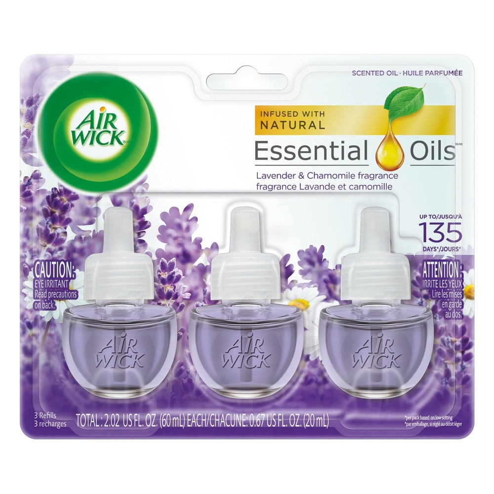 Air Wick Scented Oil Refills 3 Count Lavender & Chamomile Essential Oils